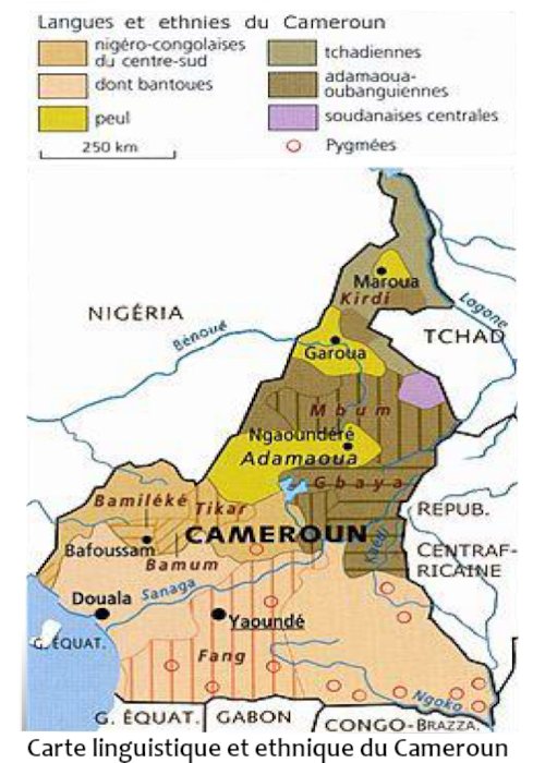 carte linguistique cameroun