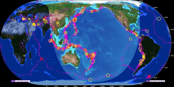 zones sismiques mondiales