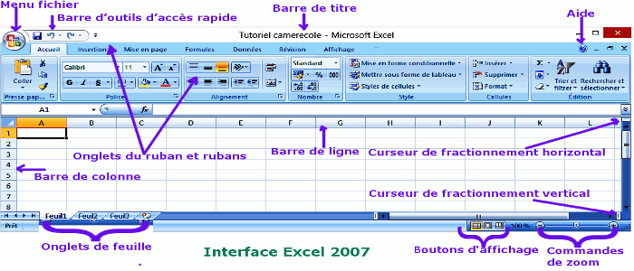 interface tableur excel 2007