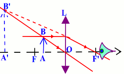 image d'un objet entre f et O