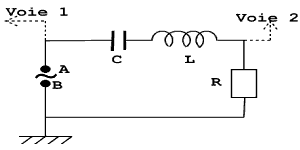 oscillateur electrique et connexion oscilloscope